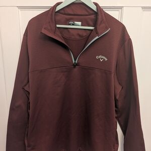Callaway Burgundy Quarter-Zip Pullover